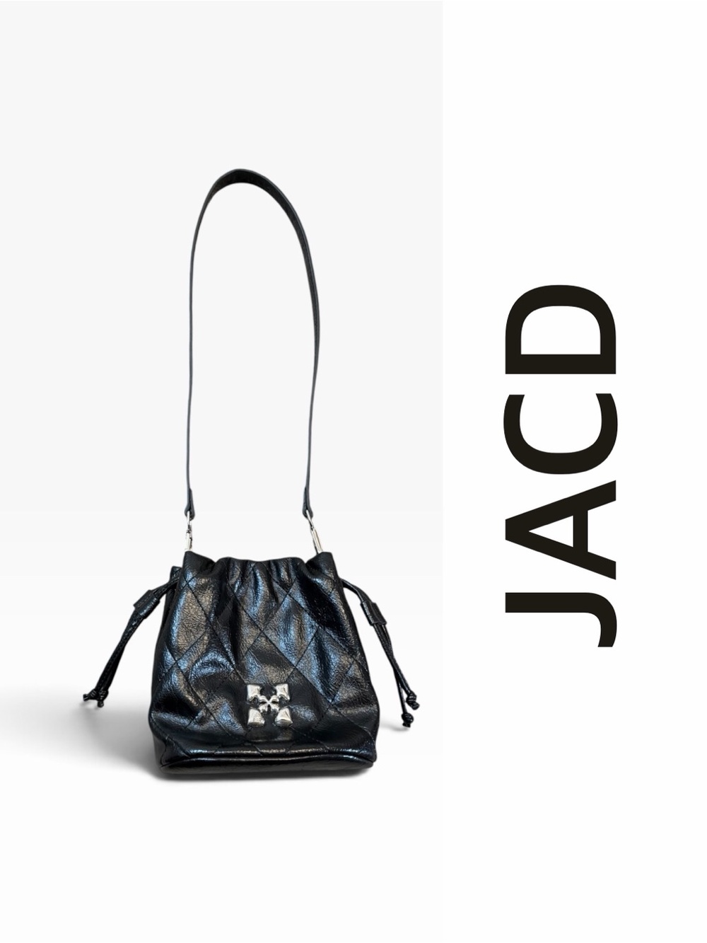 JACD Quilted Bucket Crossbody Bag.